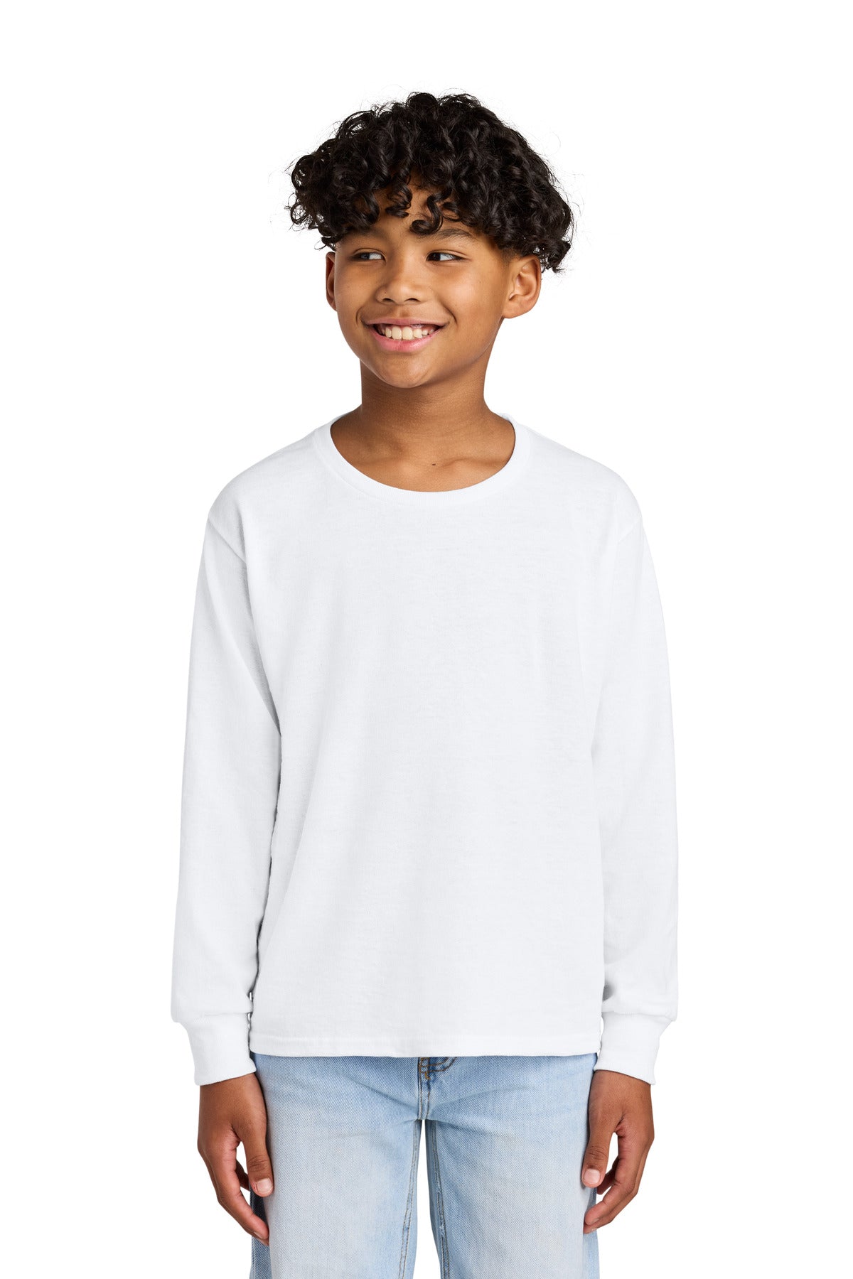 Jerzees Youth Dri-Power 50/50 Cotton/Poly Long Sleeve - White
