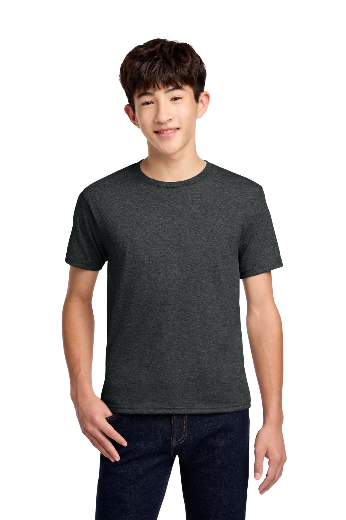 Jerzees - Youth Dri-Power 50/50 Cotton/Poly T-Shirt - Black Heather