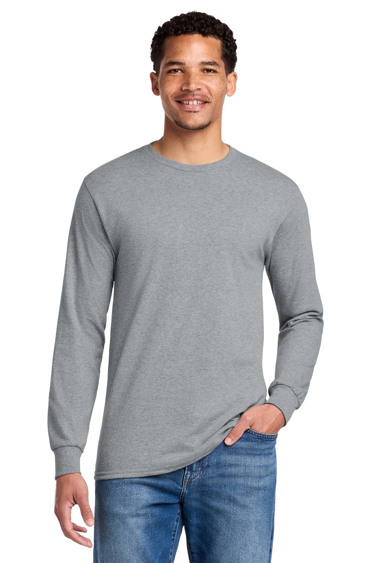 Jerzees - Dri-Power 50/50 Cotton/Poly Long Sleeve T-Shirt - Athletic Heather