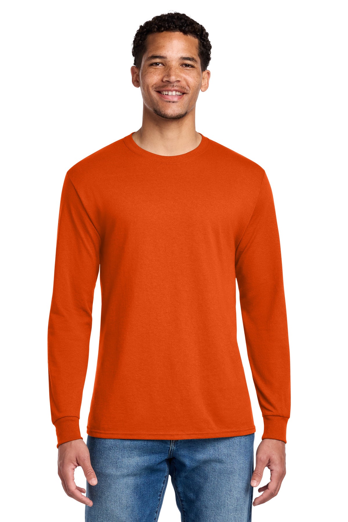 Jerzees - Dri-Power 50/50 Cotton/Poly Long Sleeve T-Shirt - Burnt Orange