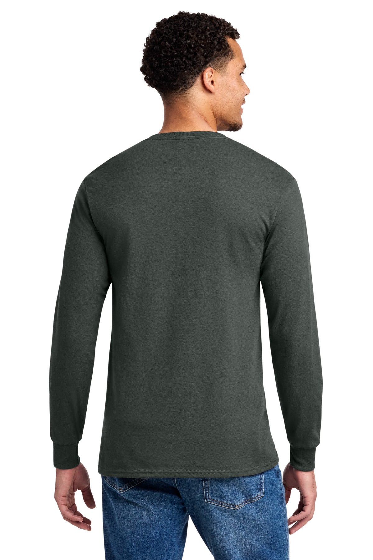 Jerzees - Dri-Power 50/50 Cotton/Poly Long Sleeve T-Shirt - Charcoal Grey