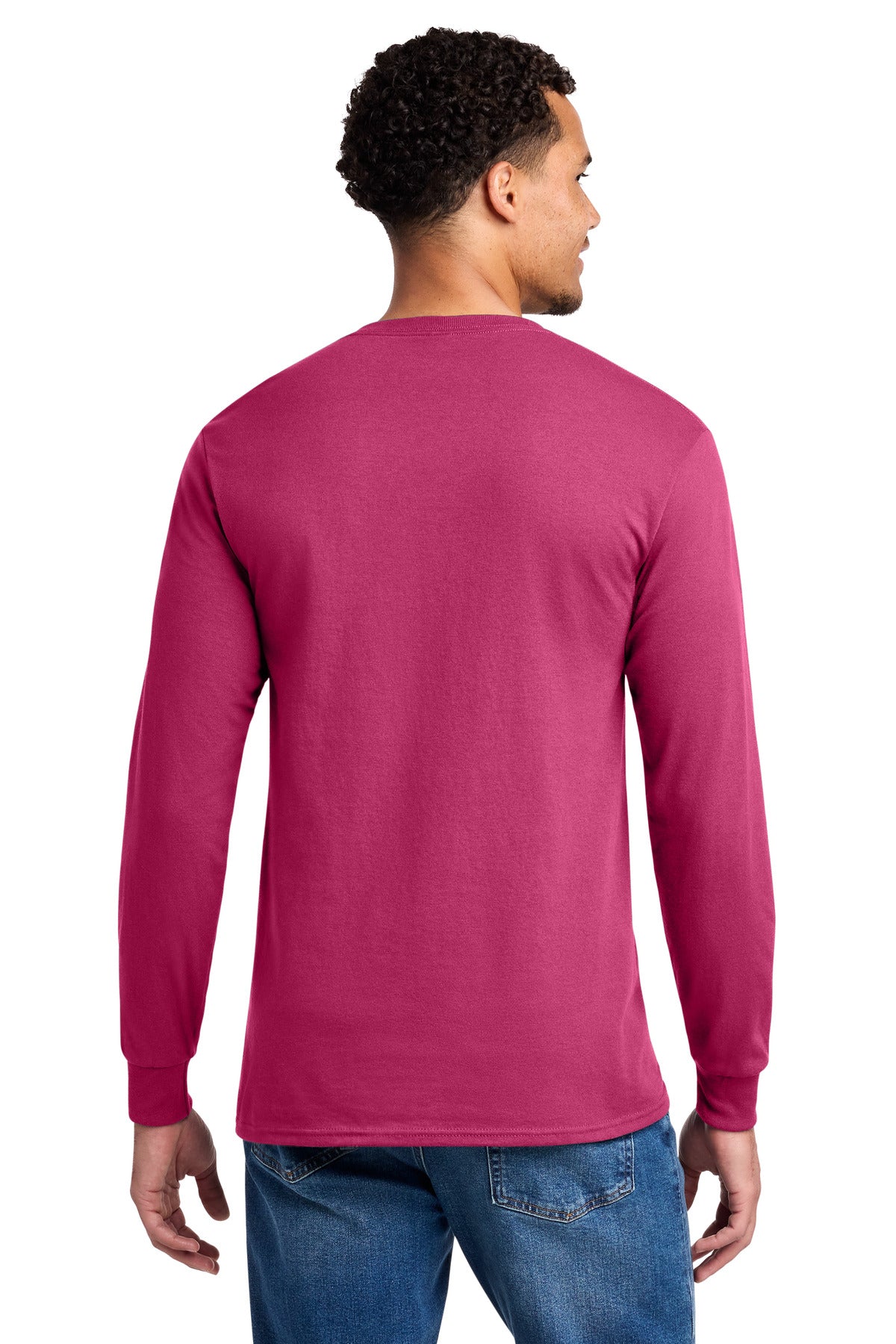 Jerzees - Dri-Power 50/50 Cotton/Poly Long Sleeve T-Shirt - Cyber Pink