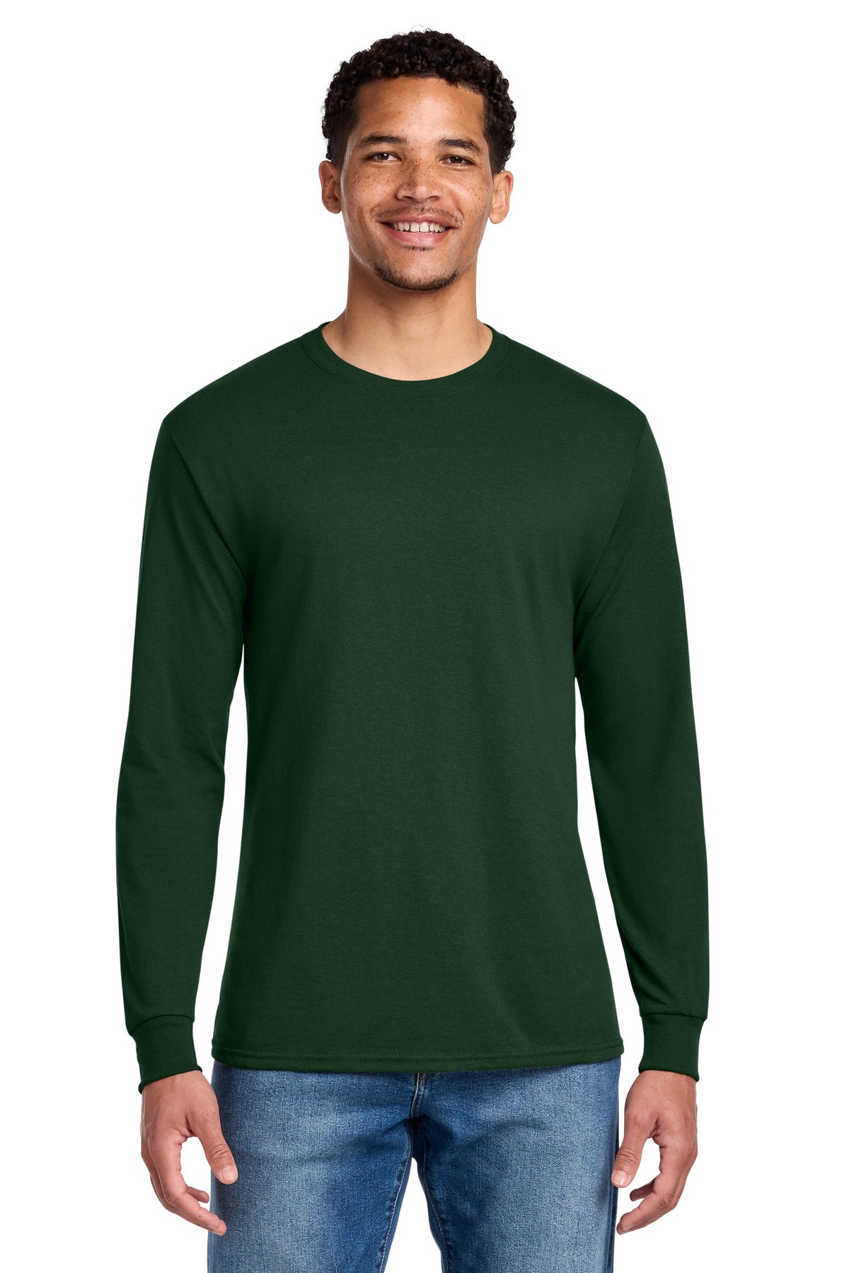 Jerzees - Dri-Power 50/50 Cotton/Poly Long Sleeve T-Shirt - Forest Green