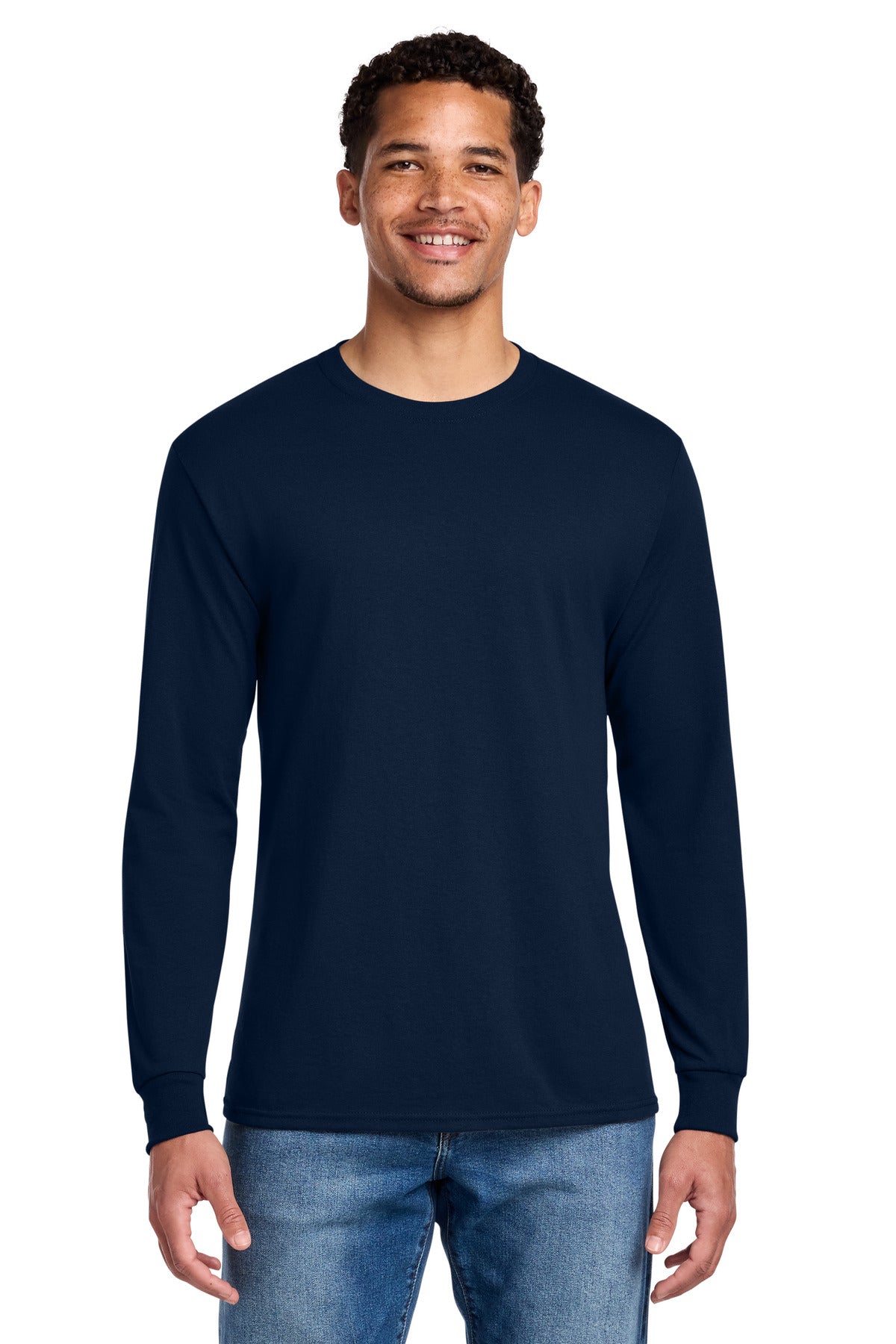 Jerzees - Dri-Power 50/50 Cotton/Poly Long Sleeve T-Shirt - J. Navy