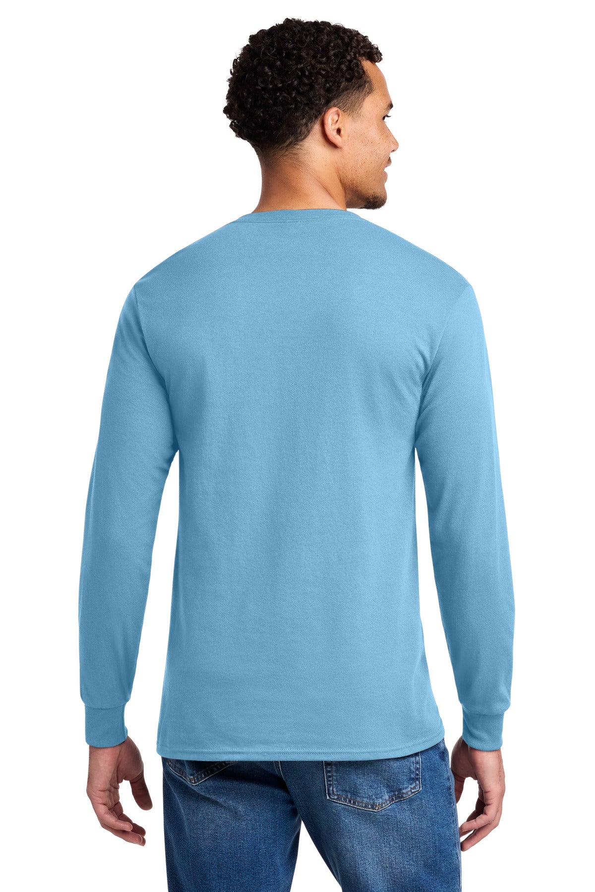 Jerzees - Dri-Power 50/50 Cotton/Poly Long Sleeve T-Shirt - Light Blue