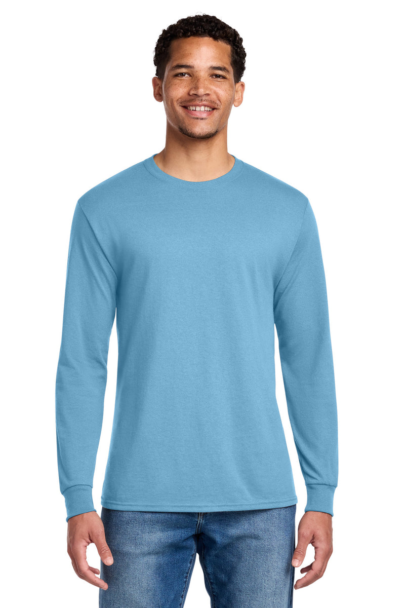 Jerzees - Dri-Power 50/50 Cotton/Poly Long Sleeve T-Shirt - Light Blue