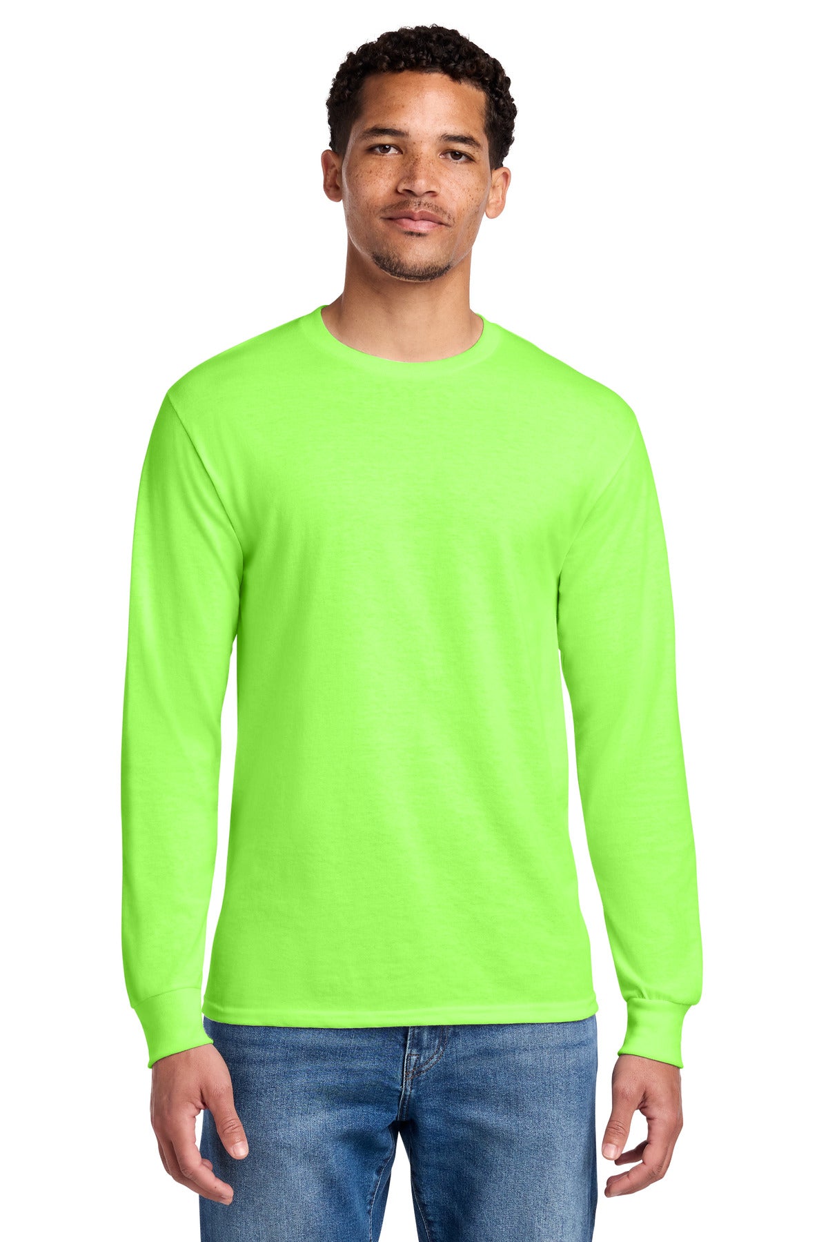 Jerzees - Dri-Power 50/50 Cotton/Poly Long Sleeve T-Shirt - Neon Green