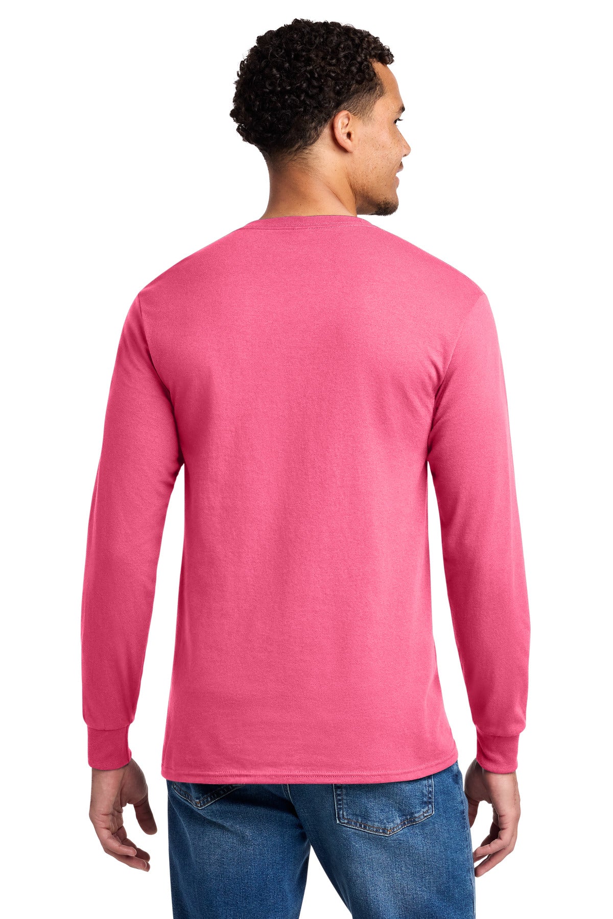 Jerzees - Dri-Power 50/50 Cotton/Poly Long Sleeve T-Shirt - Neon Pink