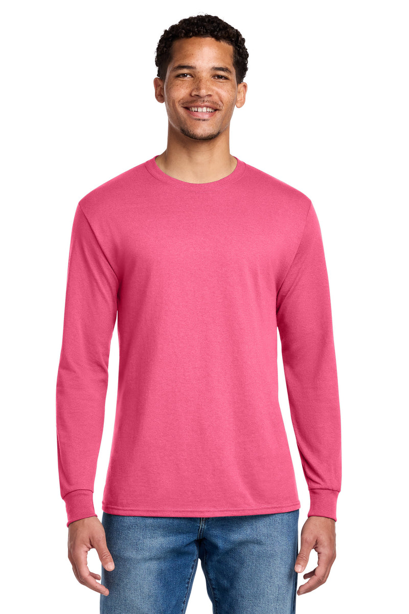 Jerzees - Dri-Power 50/50 Cotton/Poly Long Sleeve T-Shirt - Neon Pink