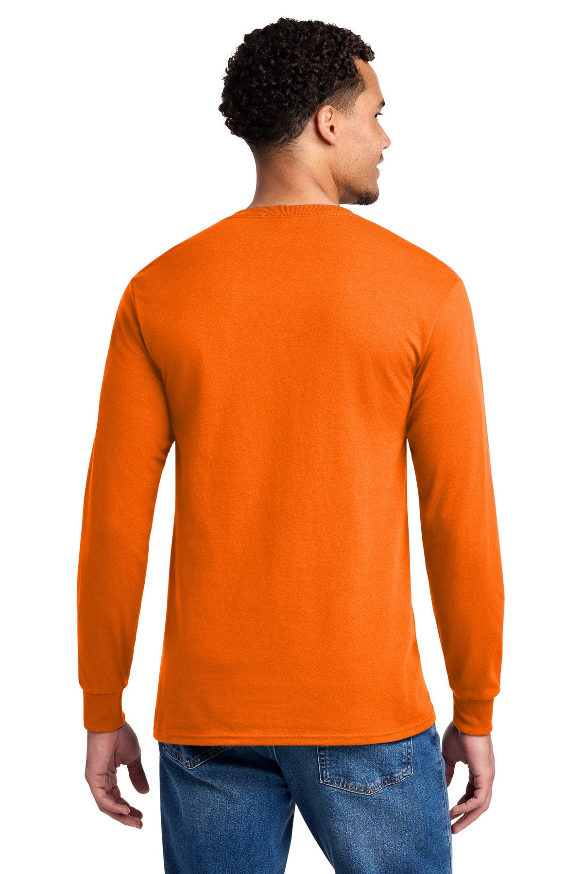 Jerzees - Dri-Power 50/50 Cotton/Poly Long Sleeve T-Shirt - Safety Orange