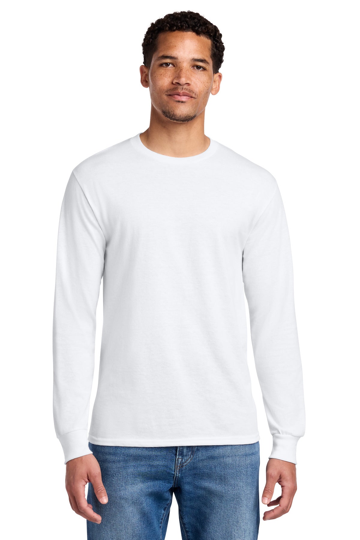 Jerzees - Dri-Power 50/50 Cotton/Poly Long Sleeve T-Shirt - White