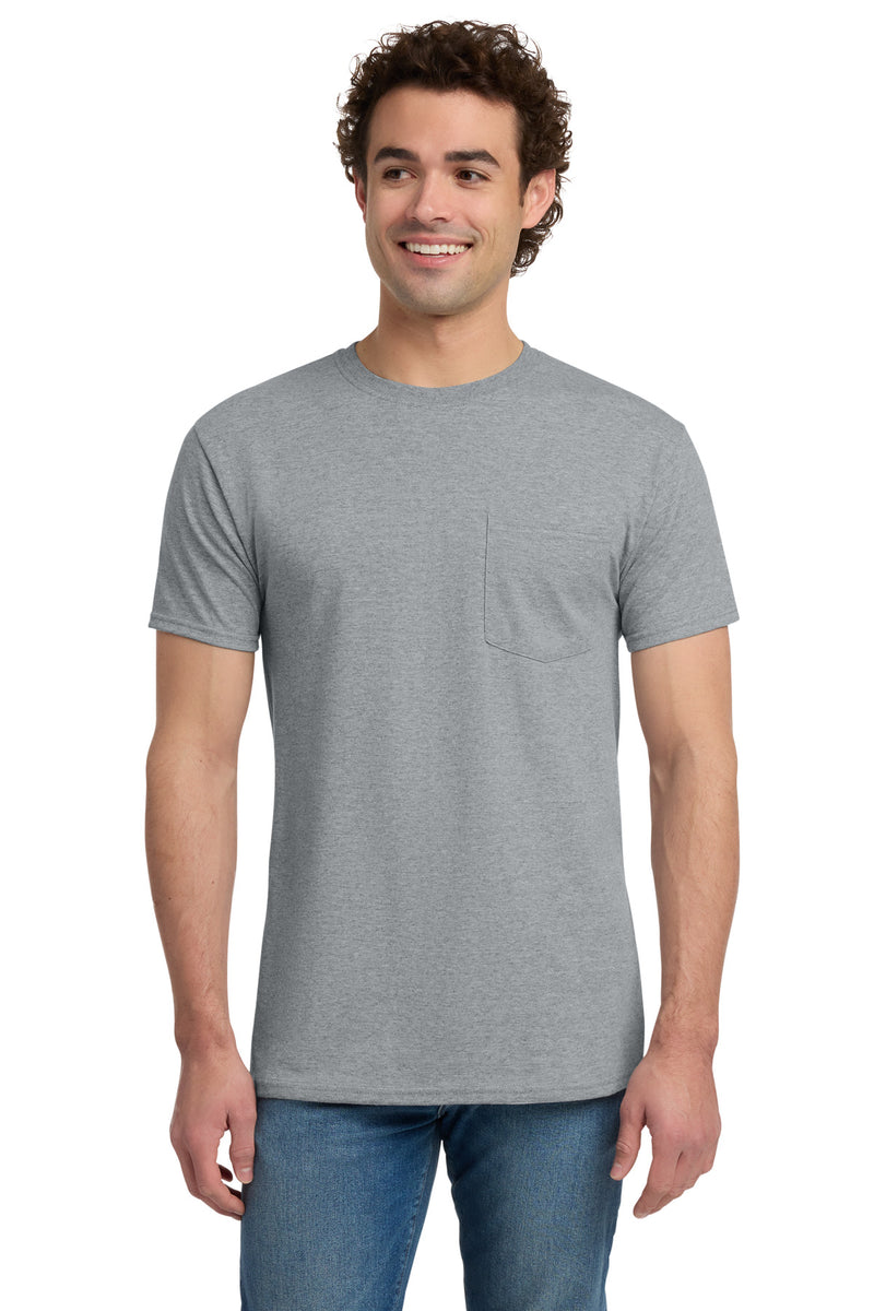 Jerzees -  Dri-Power 50/50 Cotton/Poly Pocket T-Shirt - Athletic Heather