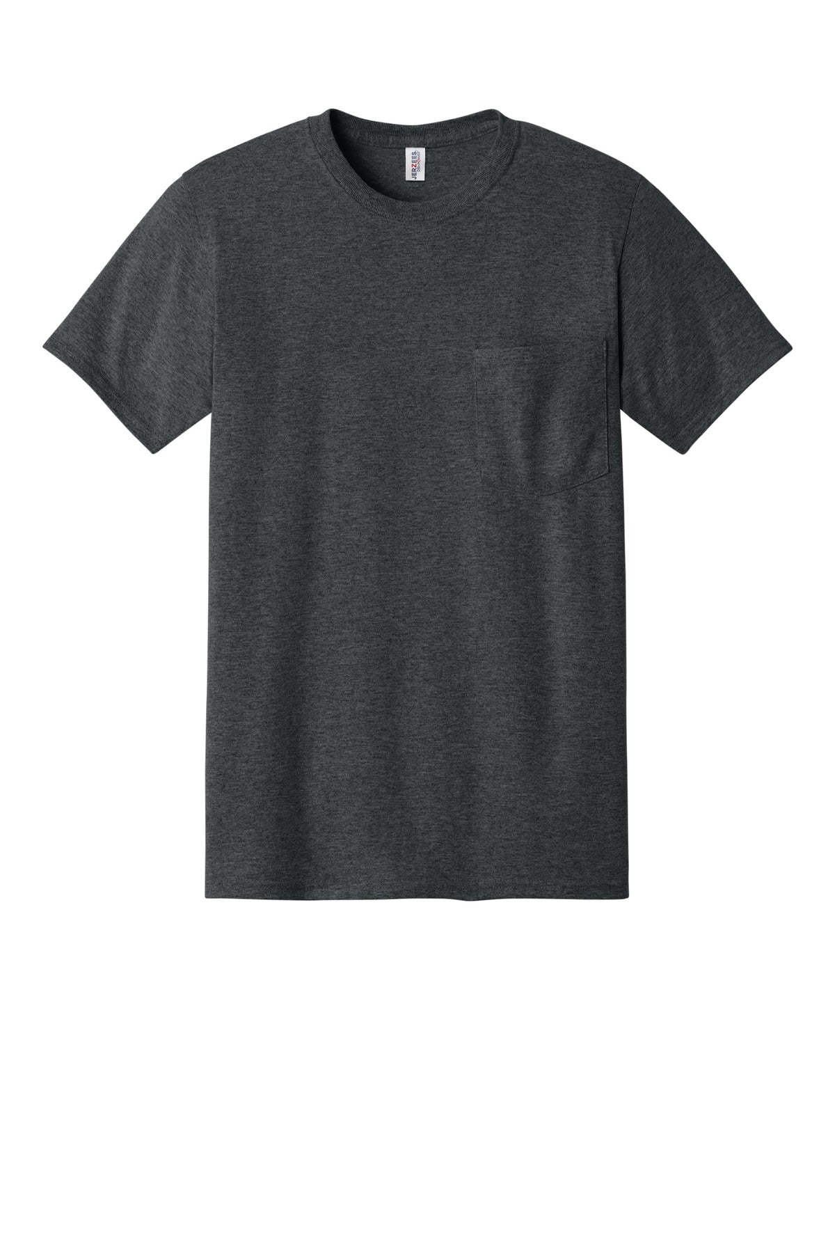 Jerzees -  Dri-Power 50/50 Cotton/Poly Pocket T-Shirt - Black Heather