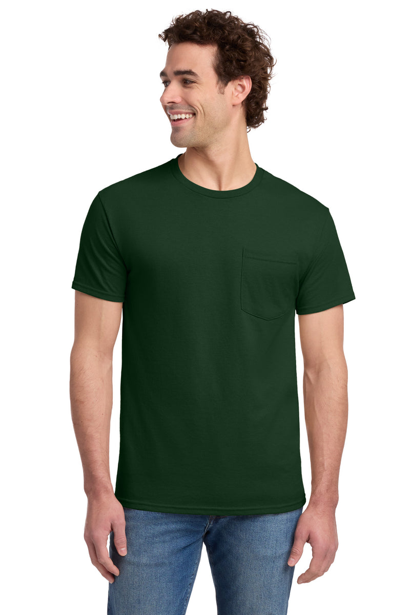 Jerzees -  Dri-Power 50/50 Cotton/Poly Pocket T-Shirt - Forest Green