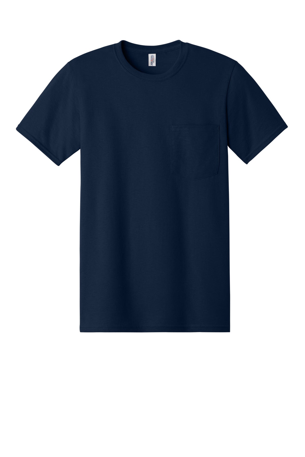 Jerzees -  Dri-Power 50/50 Cotton/Poly Pocket T-Shirt - J. Navy