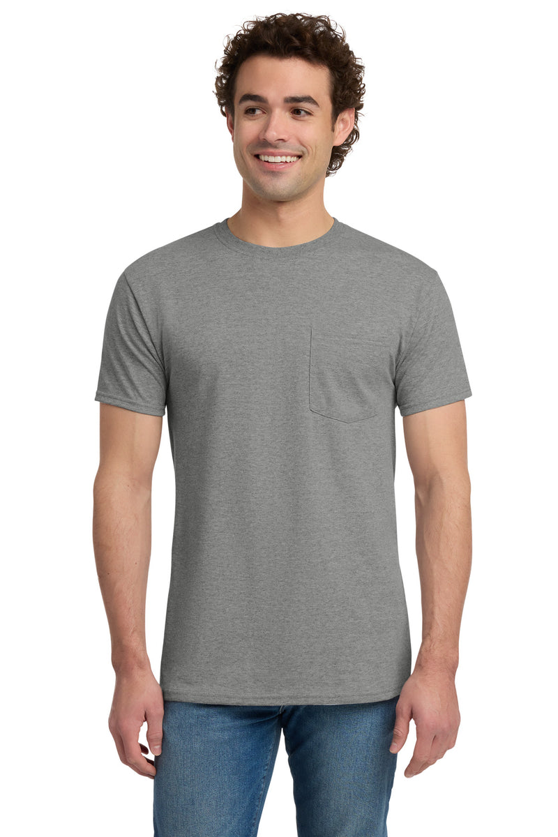 Jerzees -  Dri-Power 50/50 Cotton/Poly Pocket T-Shirt - Oxford