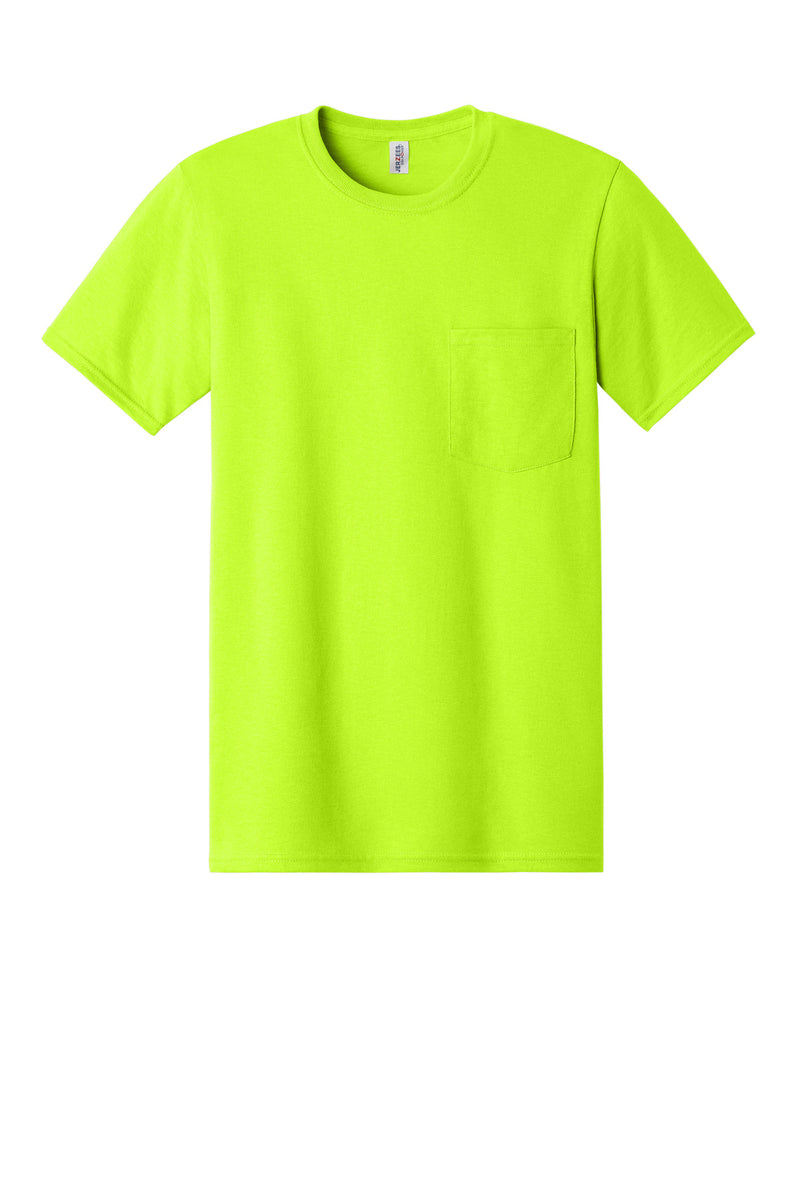 Jerzees -  Dri-Power 50/50 Cotton/Poly Pocket T-Shirt - Safety Green