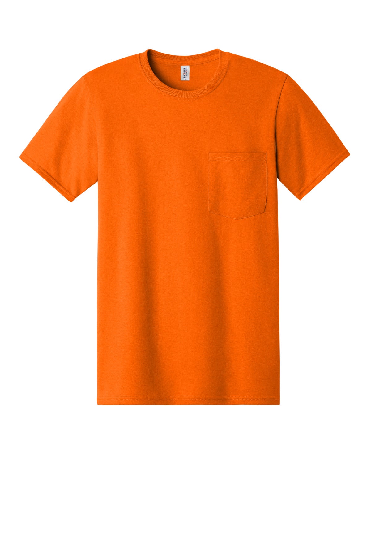 Jerzees -  Dri-Power 50/50 Cotton/Poly Pocket T-Shirt - Safety Orange