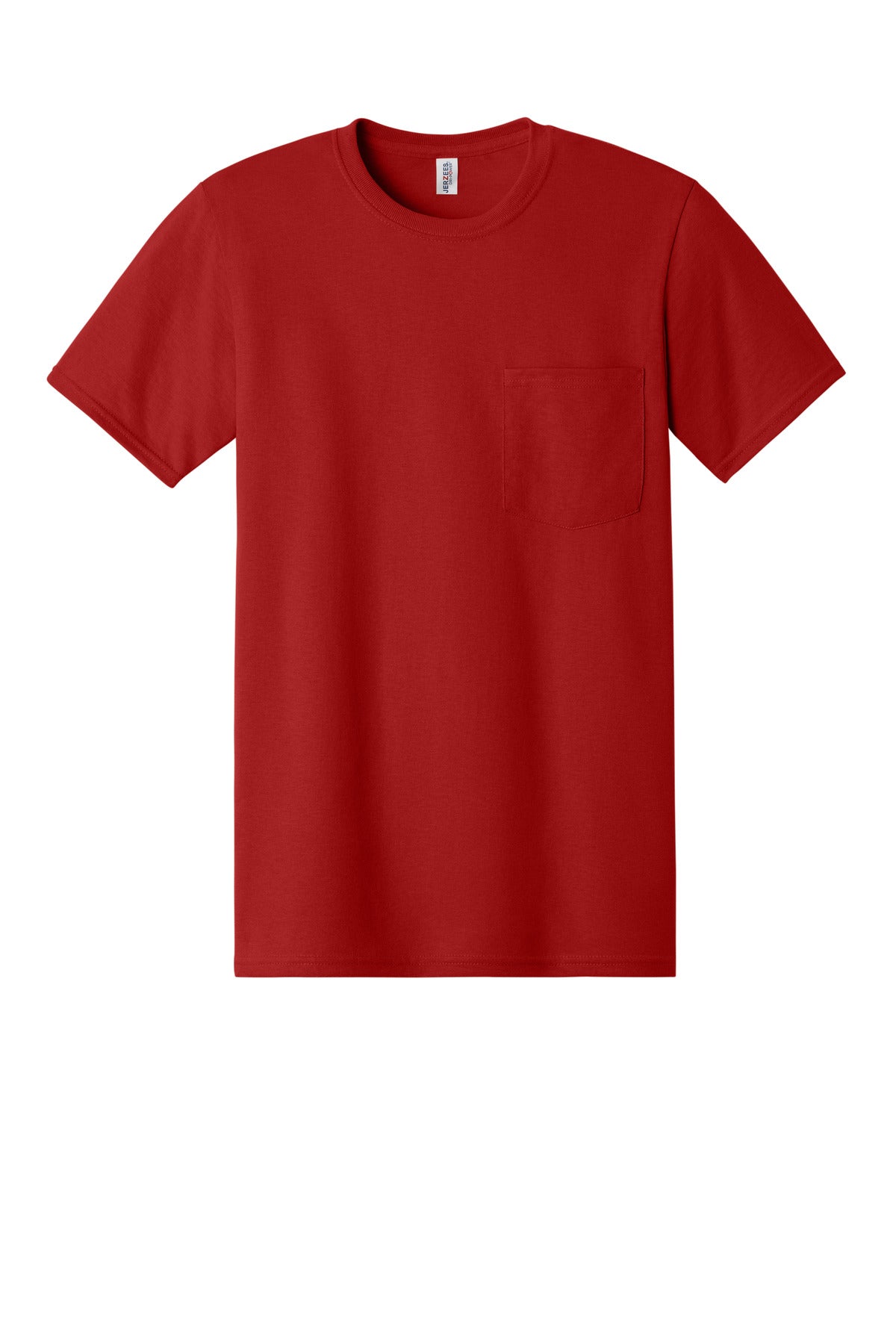 Jerzees -  Dri-Power 50/50 Cotton/Poly Pocket T-Shirt - True Red