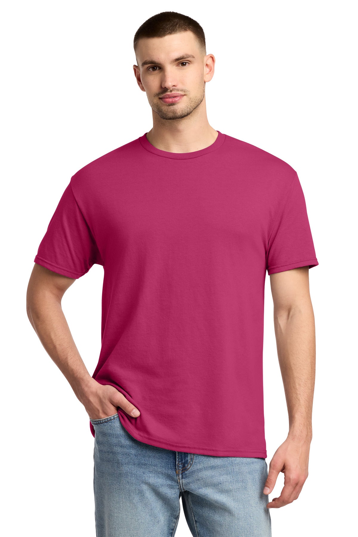 Jerzees -  Dri-Power 50/50 Cotton/Poly T-Shirt - Cyber Pink