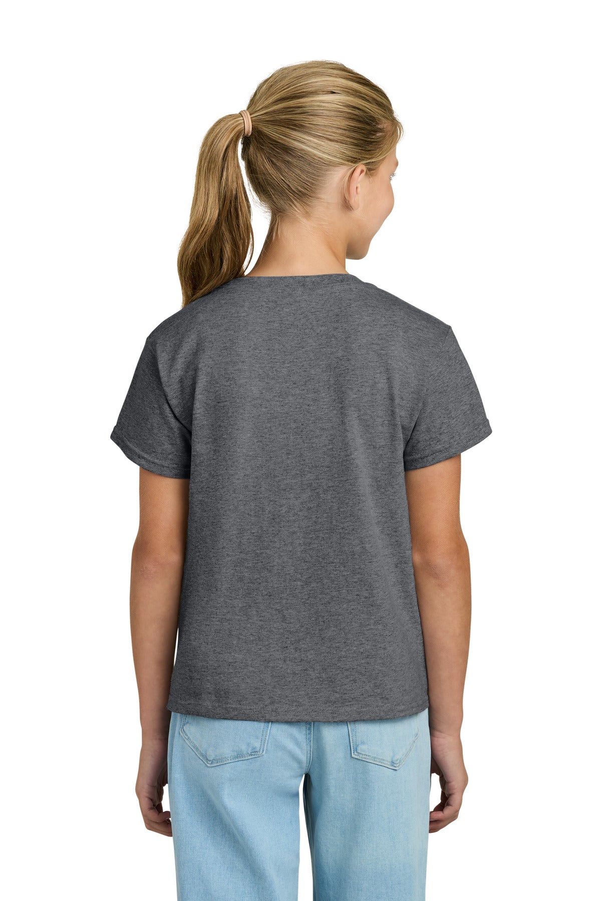 Gildan Youth Light Cotton Tee - Graphite Heather
