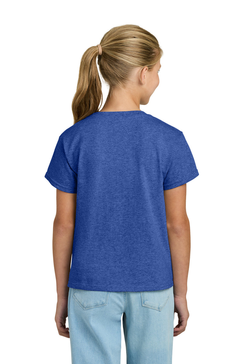 Gildan Youth Light Cotton Tee - Heather Royal