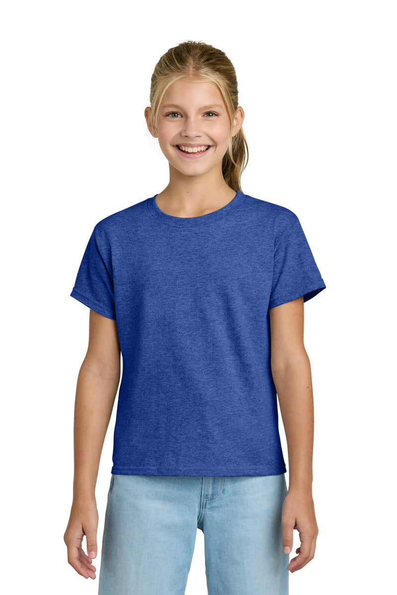 Gildan Youth Light Cotton Tee - Heather Royal