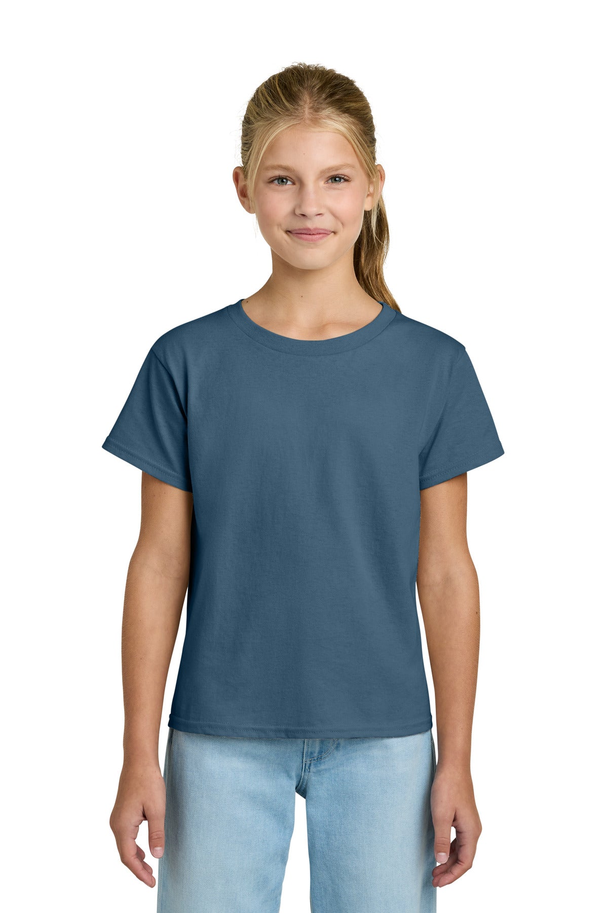 Gildan Youth Light Cotton Tee - Indigo Blue