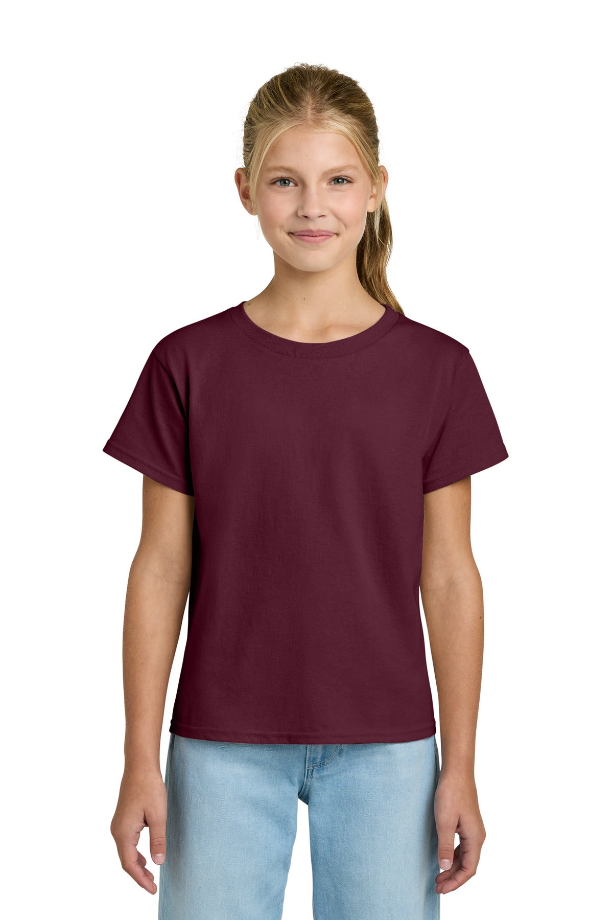 Gildan Youth Light Cotton Tee - Maroon