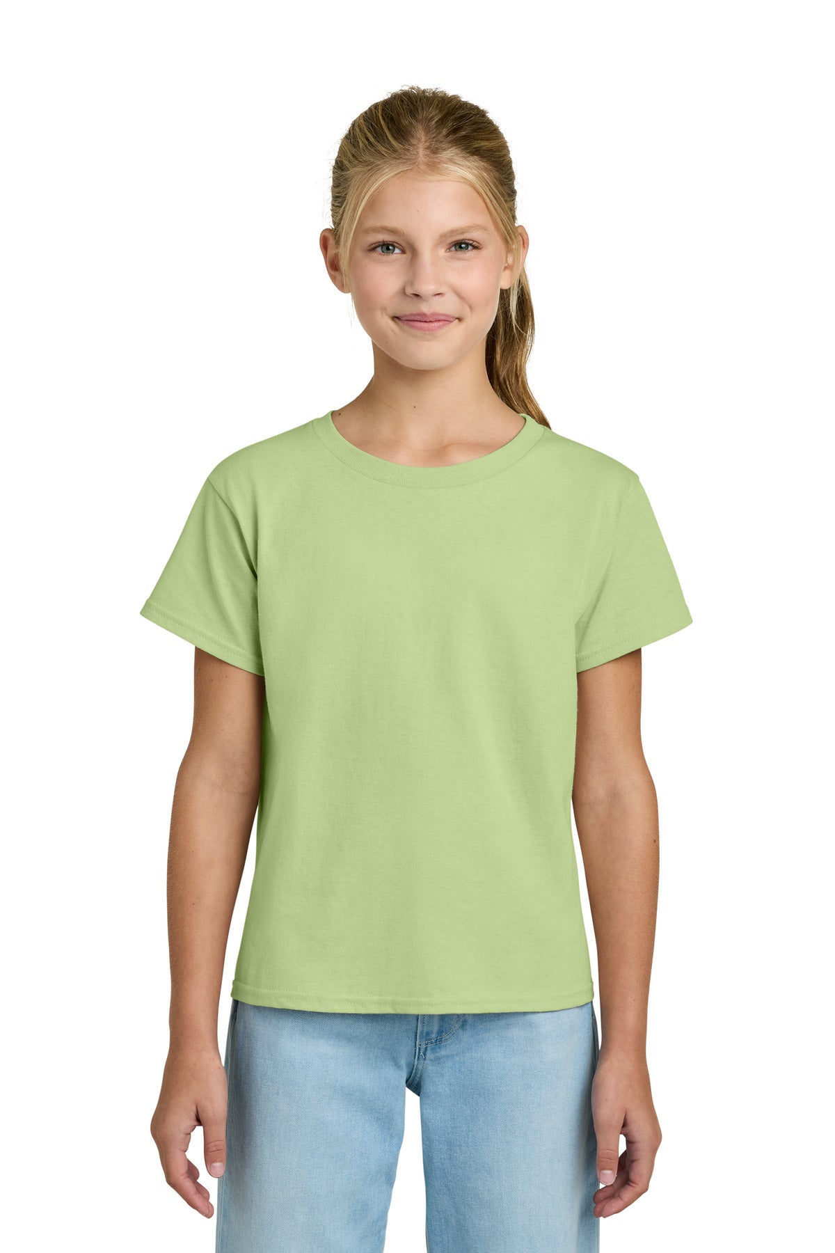 Gildan Youth Light Cotton Tee - Pistachio