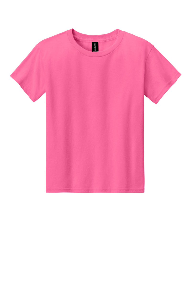 Gildan Youth Light Cotton Tee - Safety Pink