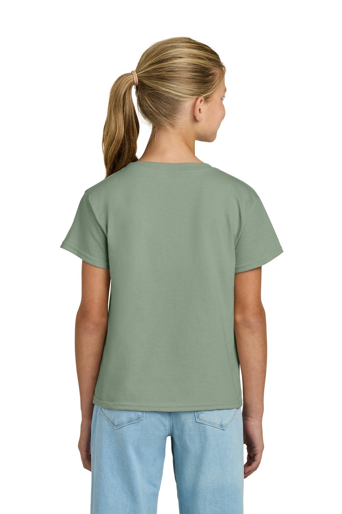 Gildan Youth Light Cotton Tee - Sage