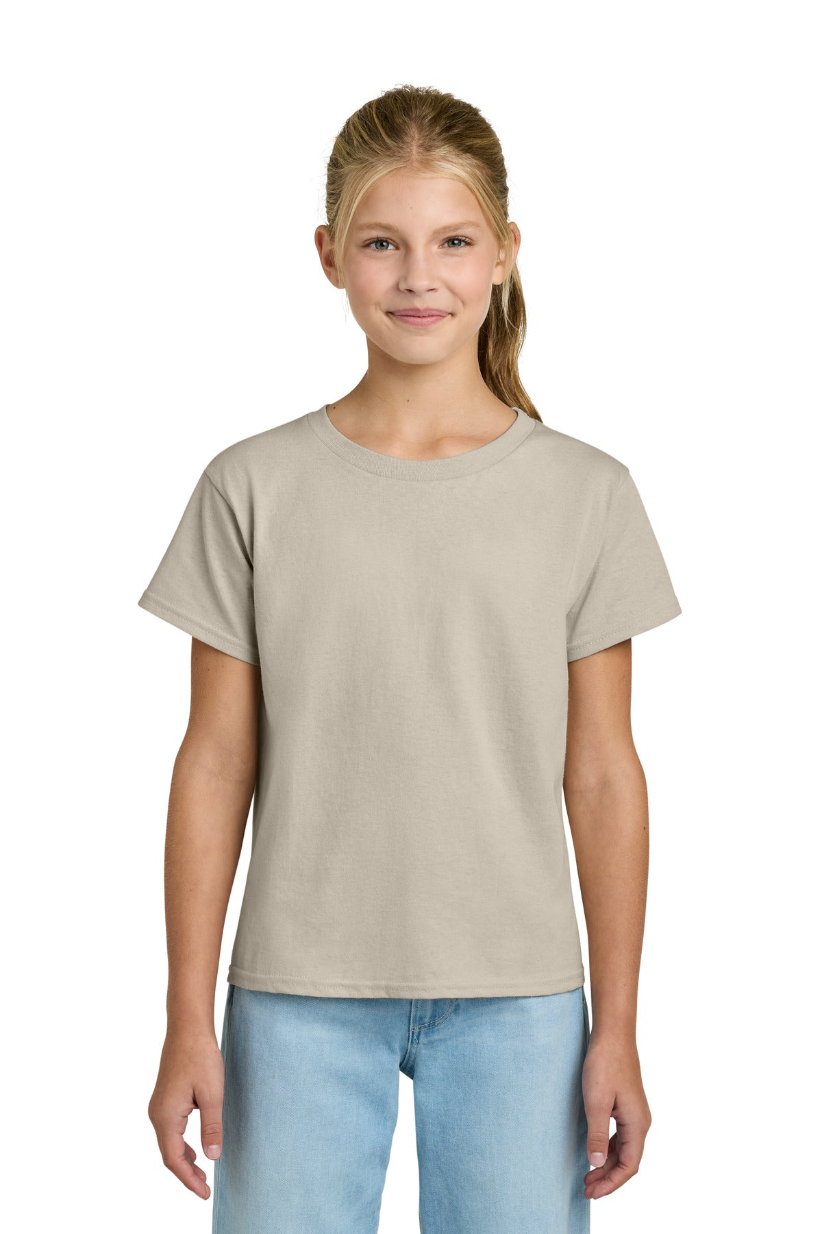 Gildan Youth Light Cotton Tee - Sand