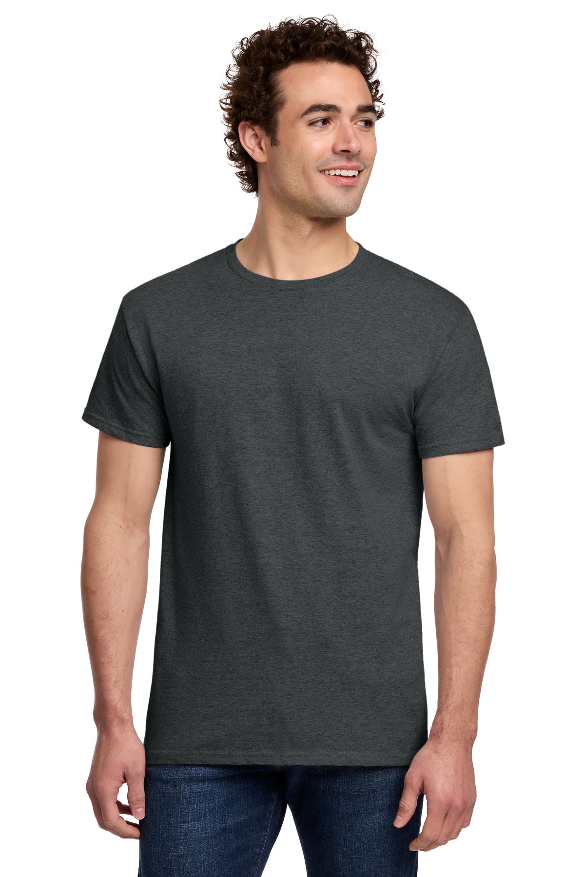 Gildan Light Cotton Tee - Heather Dark Grey