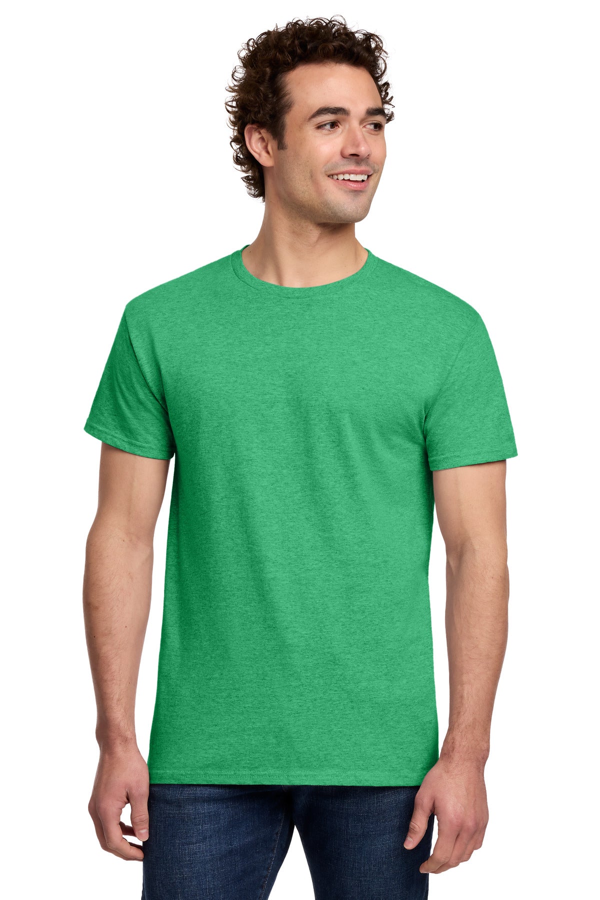 Gildan Light Cotton Tee - Heather Irish Green