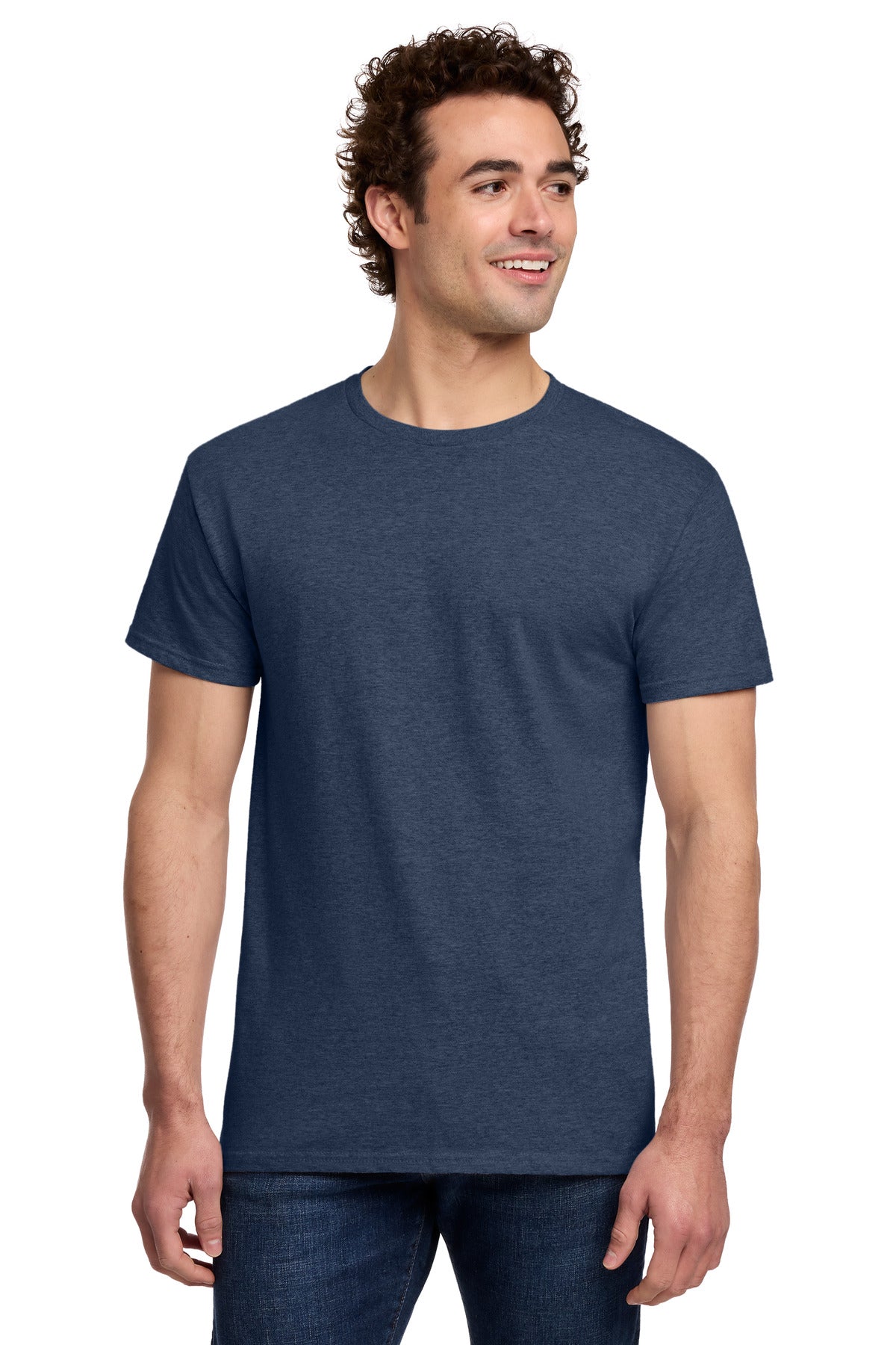 Gildan Light Cotton Tee - Heather Navy