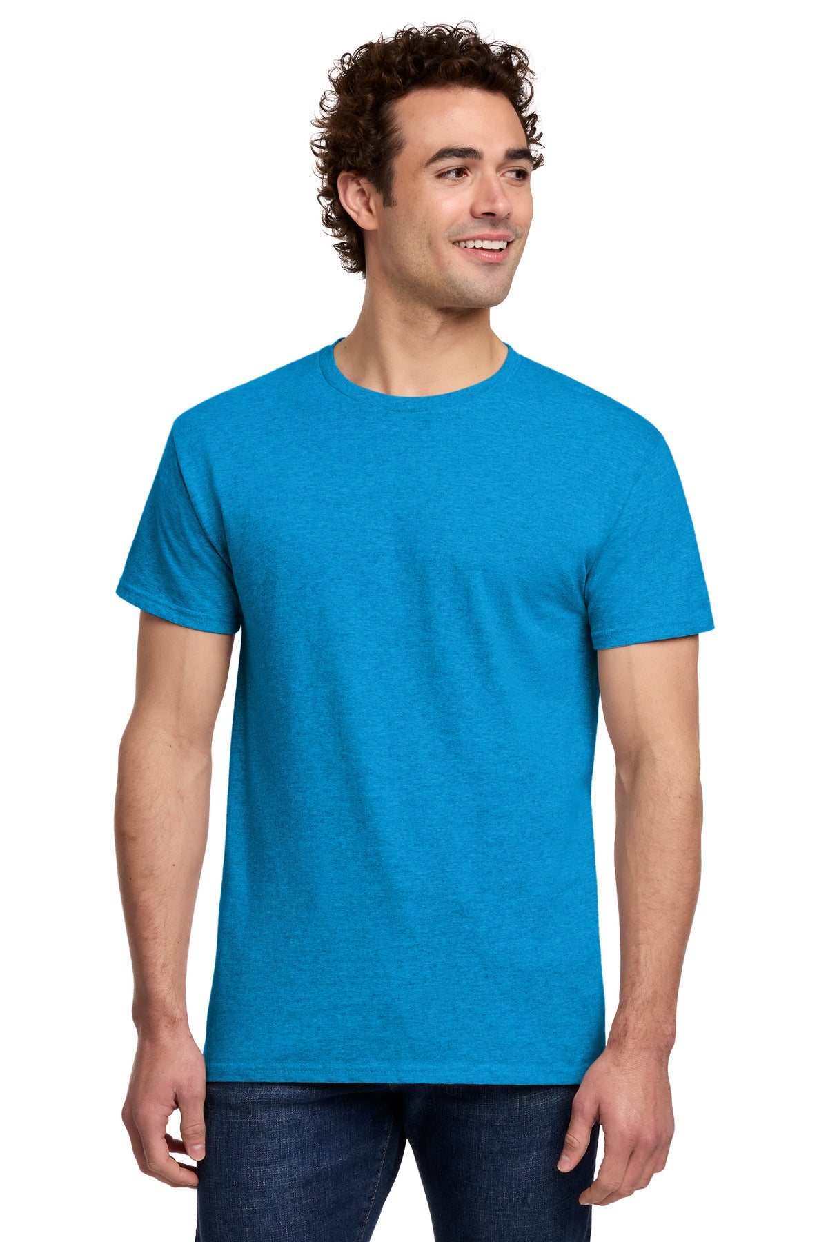 Gildan Light Cotton Tee - Heather Sapphire