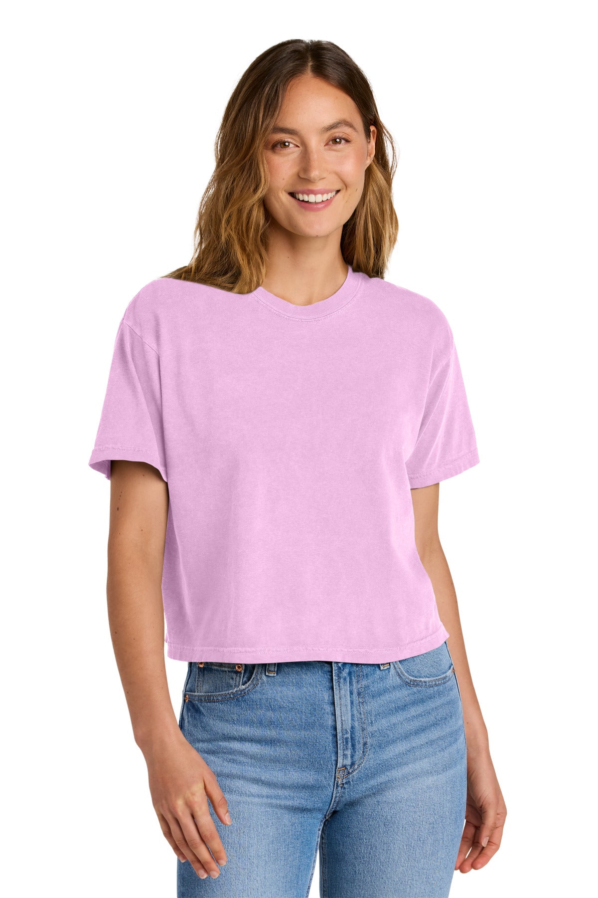Comfort Colors Women's Heavyweight Boxy Tee - Rose Quartz