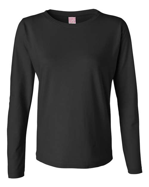 Women's Long Sleeve Premium Jersey Tee - Black