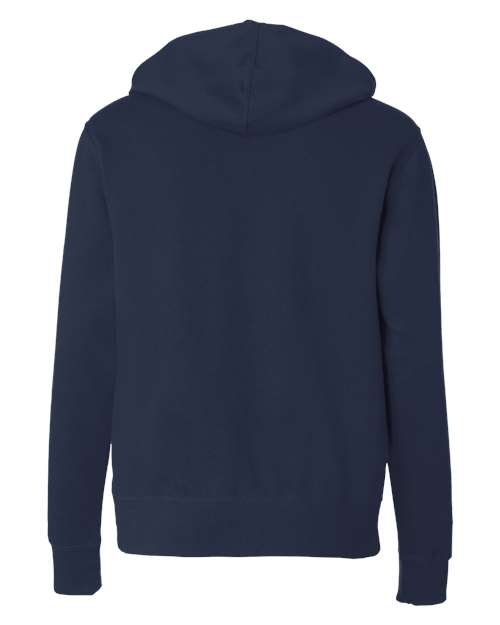 Unisex Lightweight Full-Zip Hooded Sweatshirt - Classic Navy