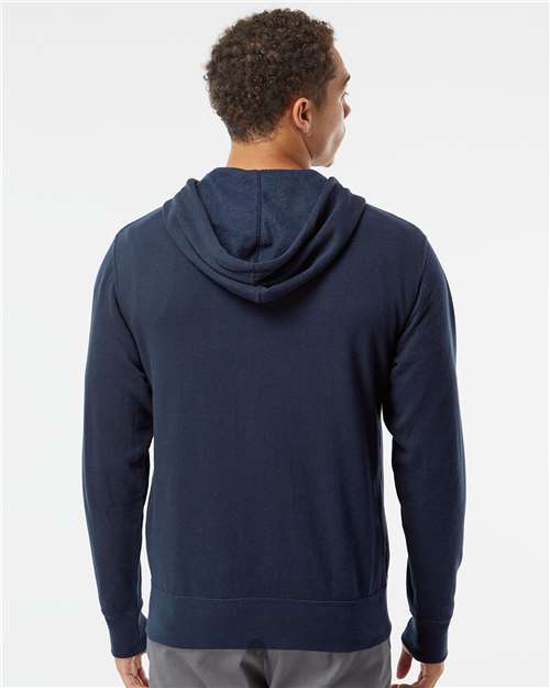 Unisex Lightweight Full-Zip Hooded Sweatshirt - Classic Navy