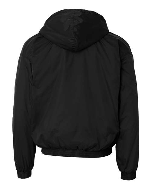 Unisex Fleece Lined Hooded Jacket - Black