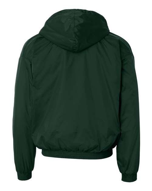 Unisex Fleece Lined Hooded Jacket - Dark Green
