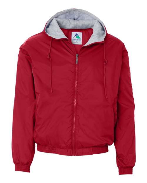 Unisex Fleece Lined Hooded Jacket - Red