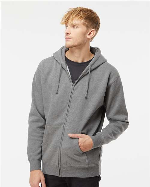 Unisex Heavyweight Full-Zip Hooded Sweatshirt - Gunmetal Heather
