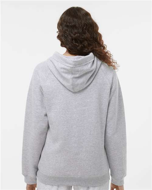 Women's Sueded V-Neck Hooded Sweatshirt - Oxford