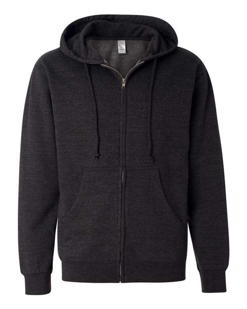 Unisex Midweight Full-Zip Hooded Sweatshirt - Charcoal Heather