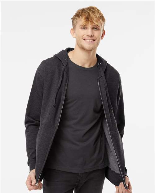 Unisex Midweight Full-Zip Hooded Sweatshirt - Charcoal Heather