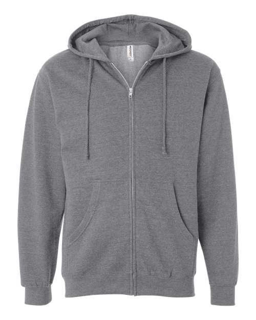 Unisex Midweight Full-Zip Hooded Sweatshirt - Gunmetal Heather