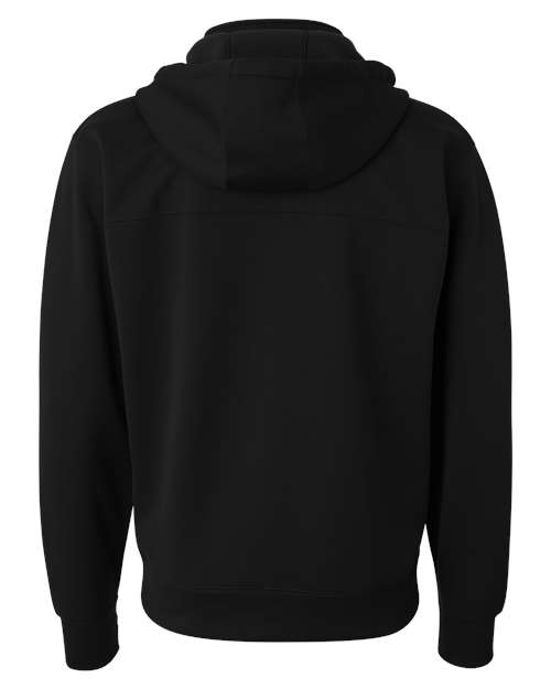 Unisex Poly-Tech Full-Zip Hooded Sweatshirt - Black